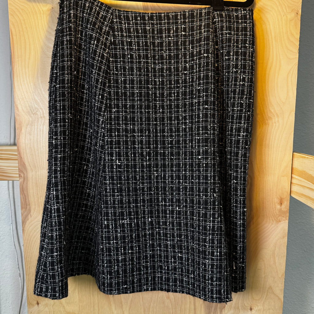 Rafaella Black Tweed Skirt 1990s