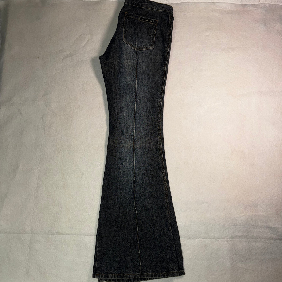 Frankie B. Dark Wash Low Rise Flare Jeans Y2K