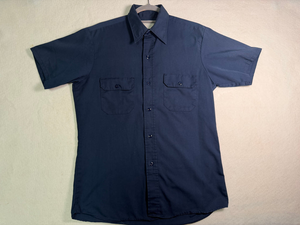 Navy Work Shirt Hand-Painted One-of-One / Desert Diamond Art