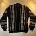 Protégé Collection minimalist Coogi-Style Sweater, Size XL