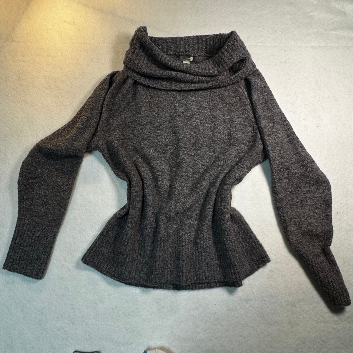 2000s L.L.Bean Off-Shoulder Cowl Neck Sweater