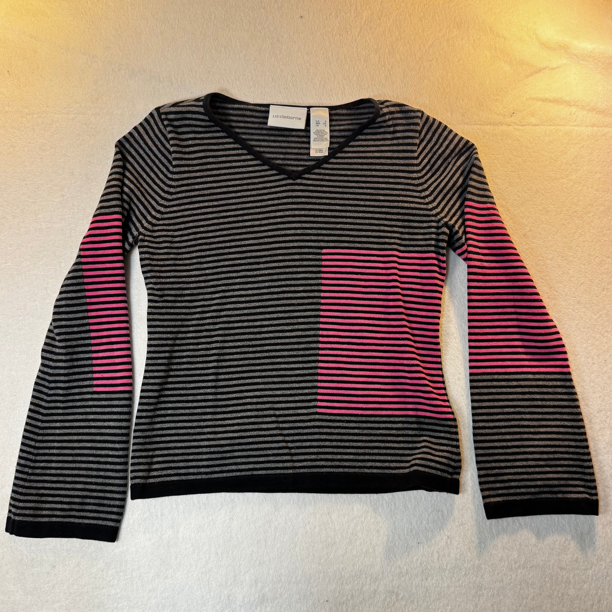Y2K vibez Liz Claiborne Striped Knit Top