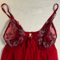 Victoria's Secret Red Embroidered Mesh Babydoll