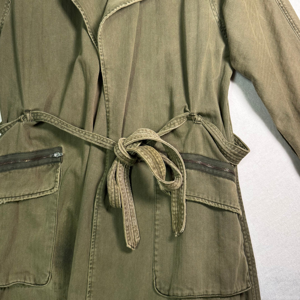 We The Free Olive Trench Coat