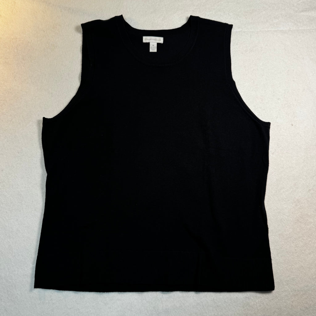 Knit Black Rayon Vest
