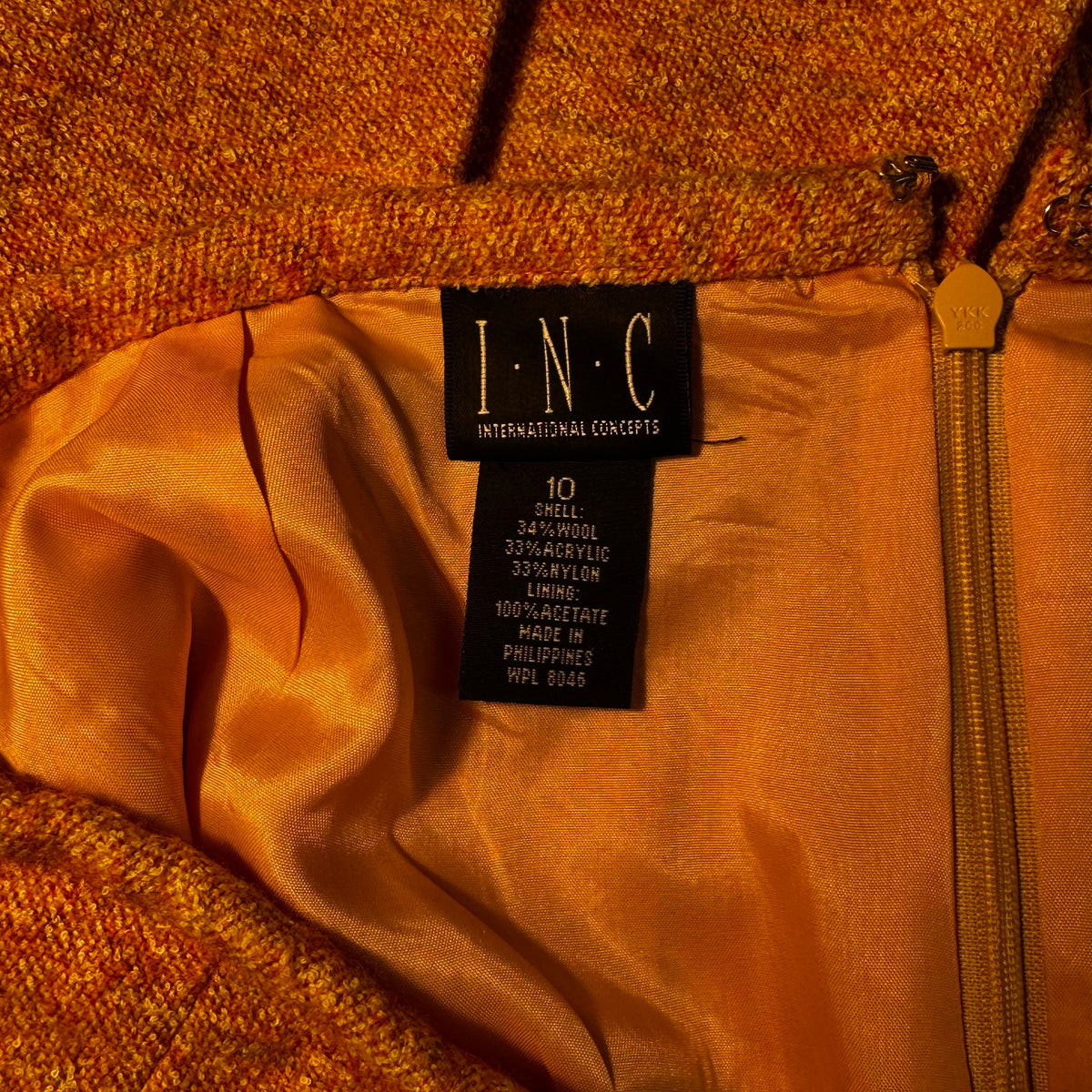I.N.C. Pink Tweed Midi Skirt 90s