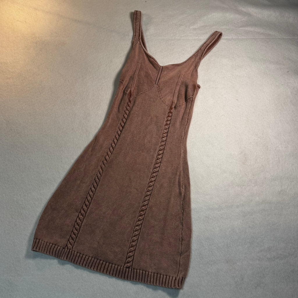 Blush Cable Knit Mini Dress
