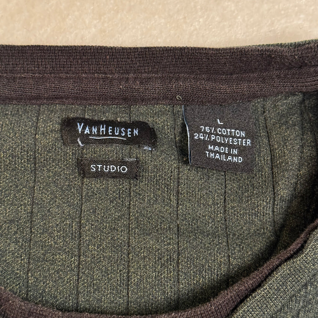 Van Heusen Studio Ribbed V-Neck Sweater