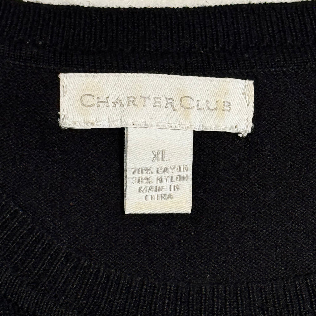Knit Black Rayon Vest