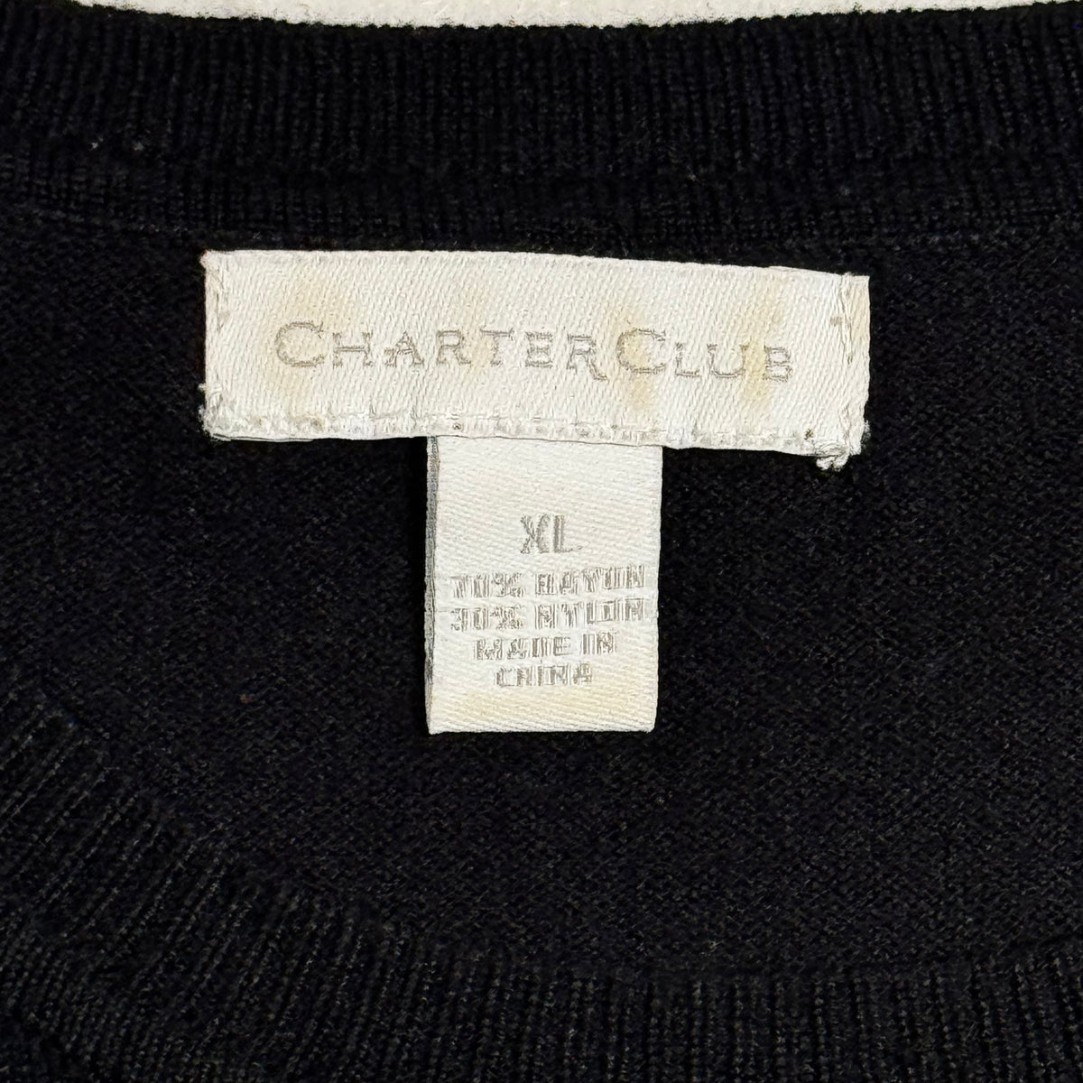 Knit Black Rayon Vest