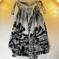 Vintage Authentic Mexican Hand-Painted Circle Skirt