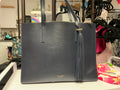 Ted Baker Navy Blue Leather Tote Bag