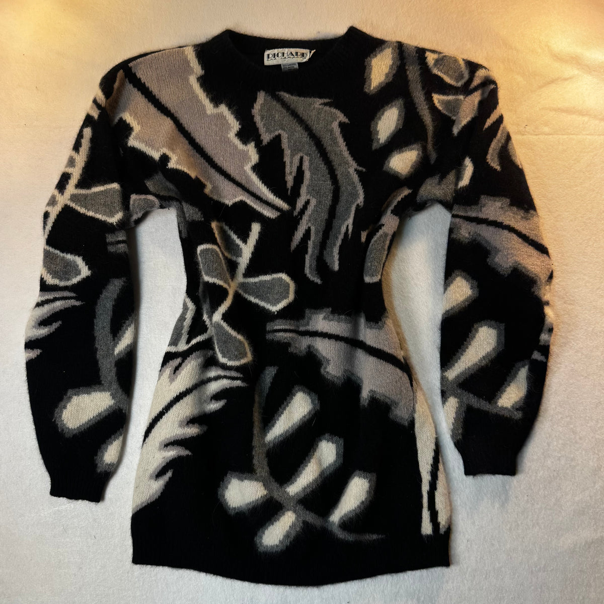1980s Angora Abstract Sweater
