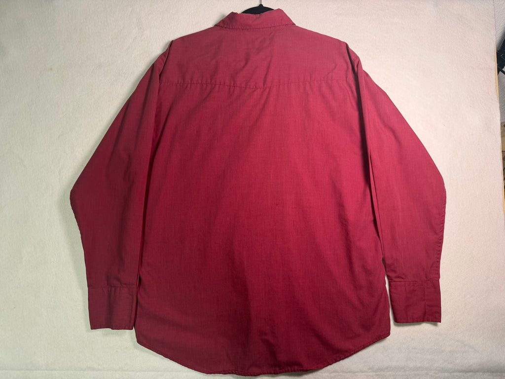 High Noon Red Western Shirt with Black Rose Embroidery 1990s