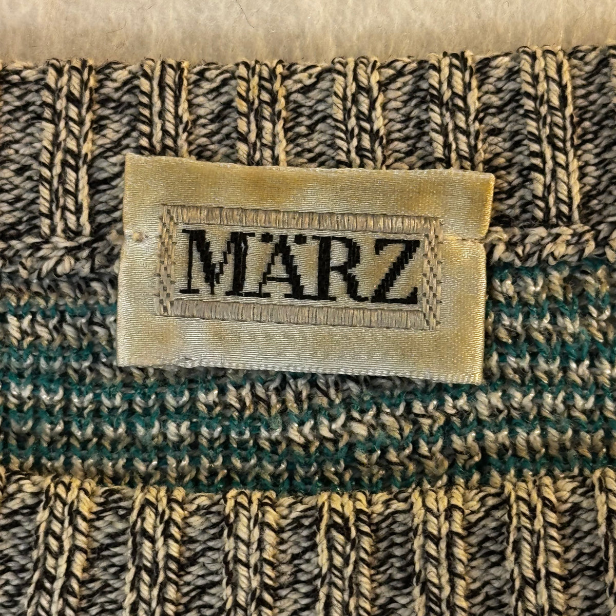 1980s MÄRZ Teal/Grey Knit Sweater