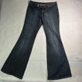 Frankie B. Dark Wash Low Rise Flare Jeans Y2K