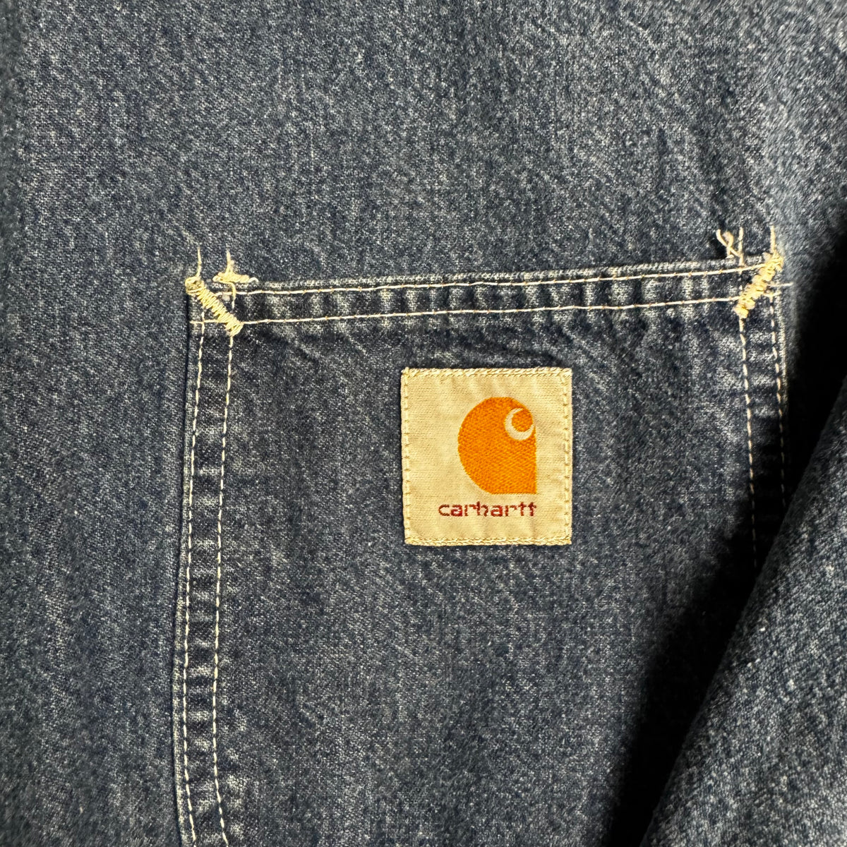 Carhartt Hand-Painted Denim Chore Coat / One of a Kind