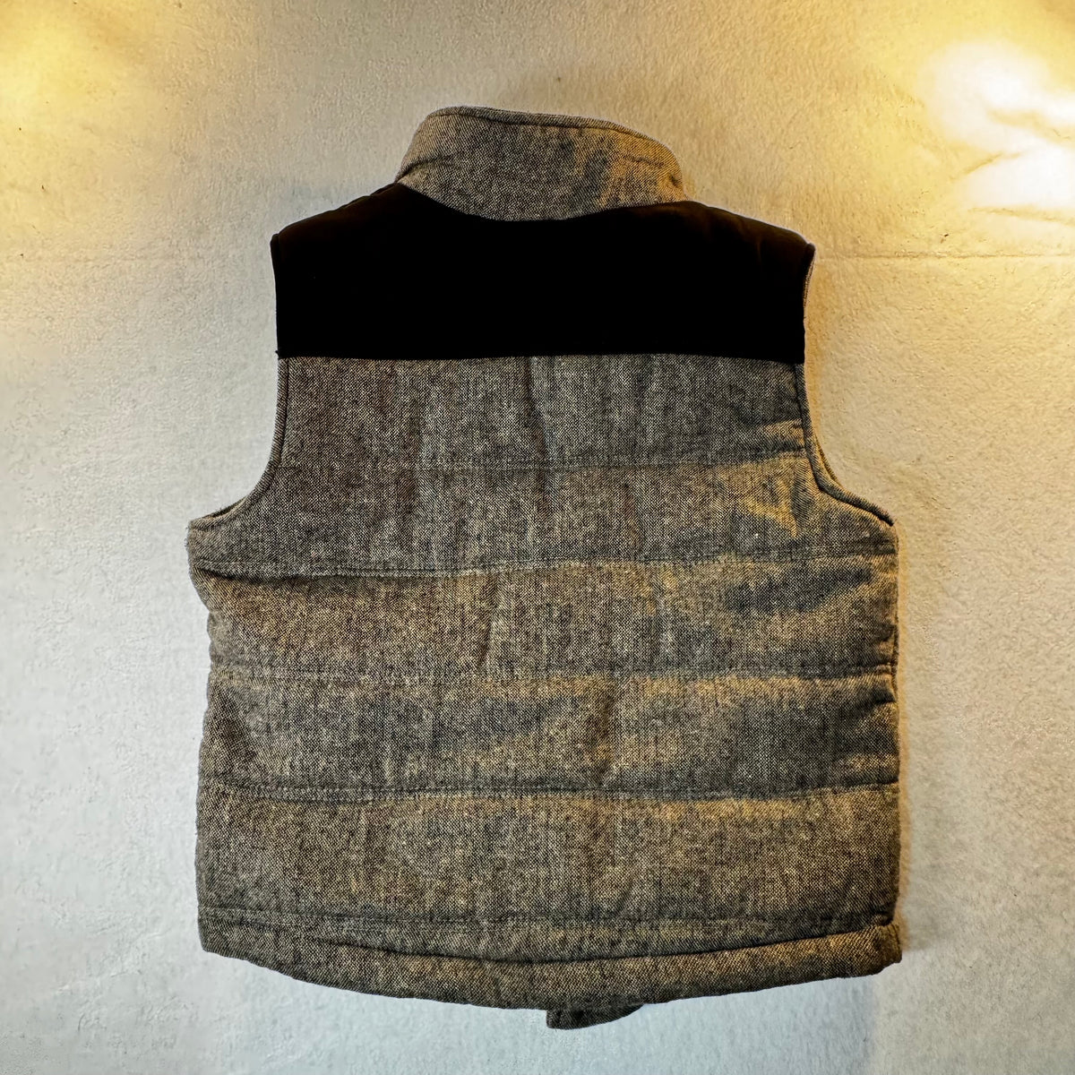 Ci Sono Quilted Western Vest Tweed & Suede