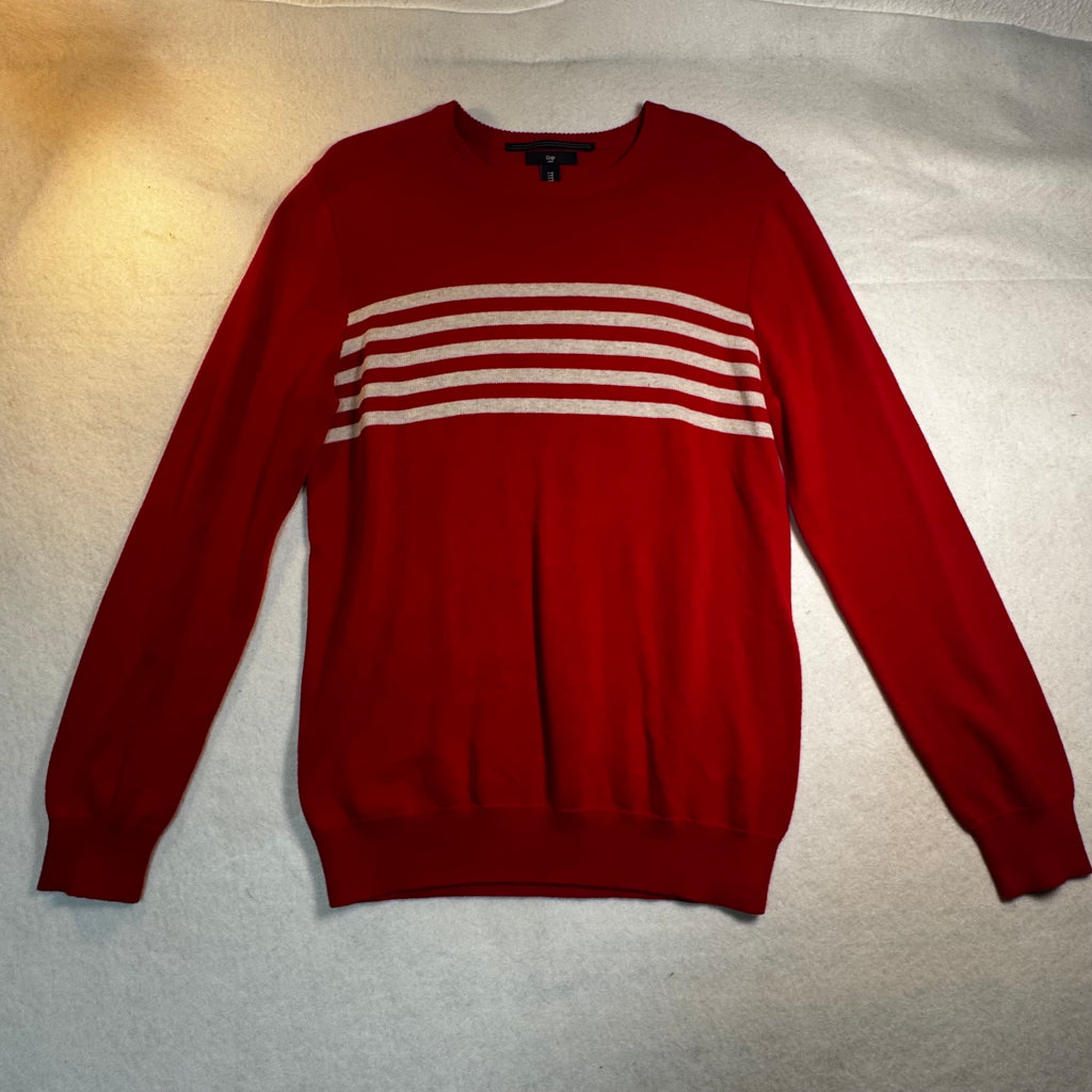 Gap Chest-Stripe Cotton Crewneck Sweater