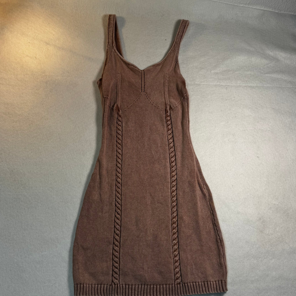 Blush Cable Knit Mini Dress