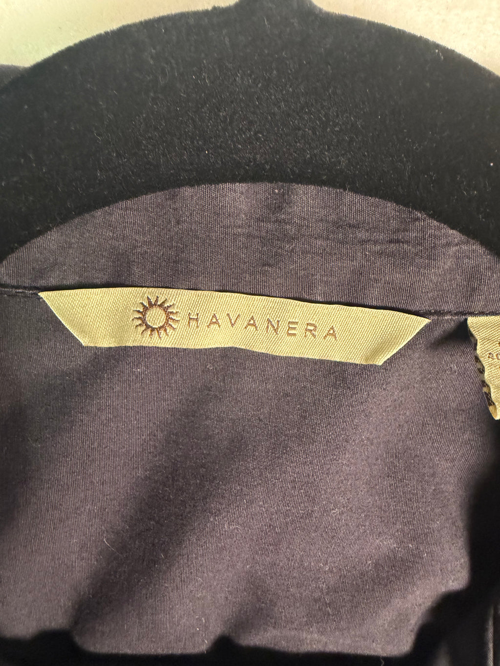 Havanera Black Tonal Embroidered Guayabera