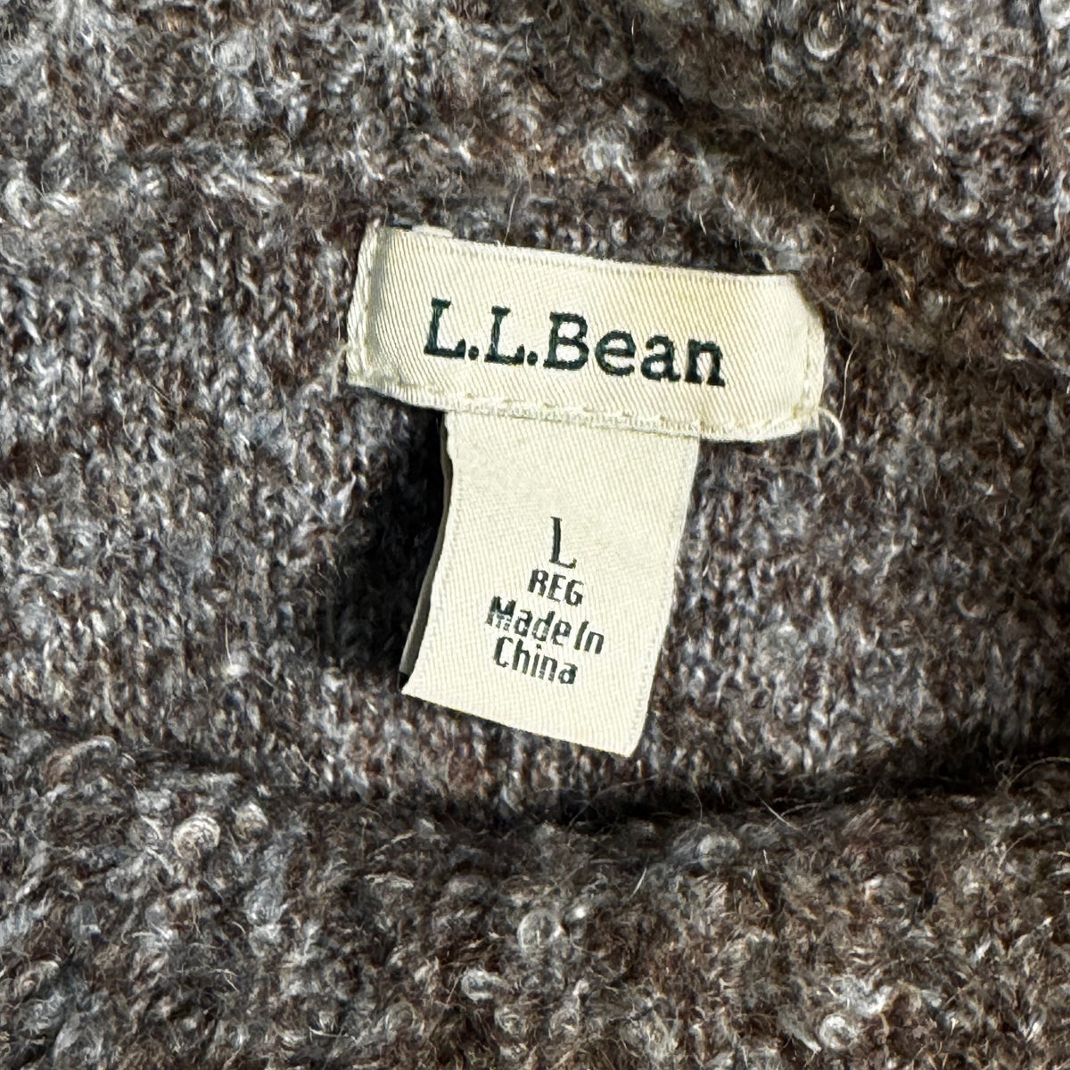 2000s L.L.Bean Off-Shoulder Cowl Neck Sweater