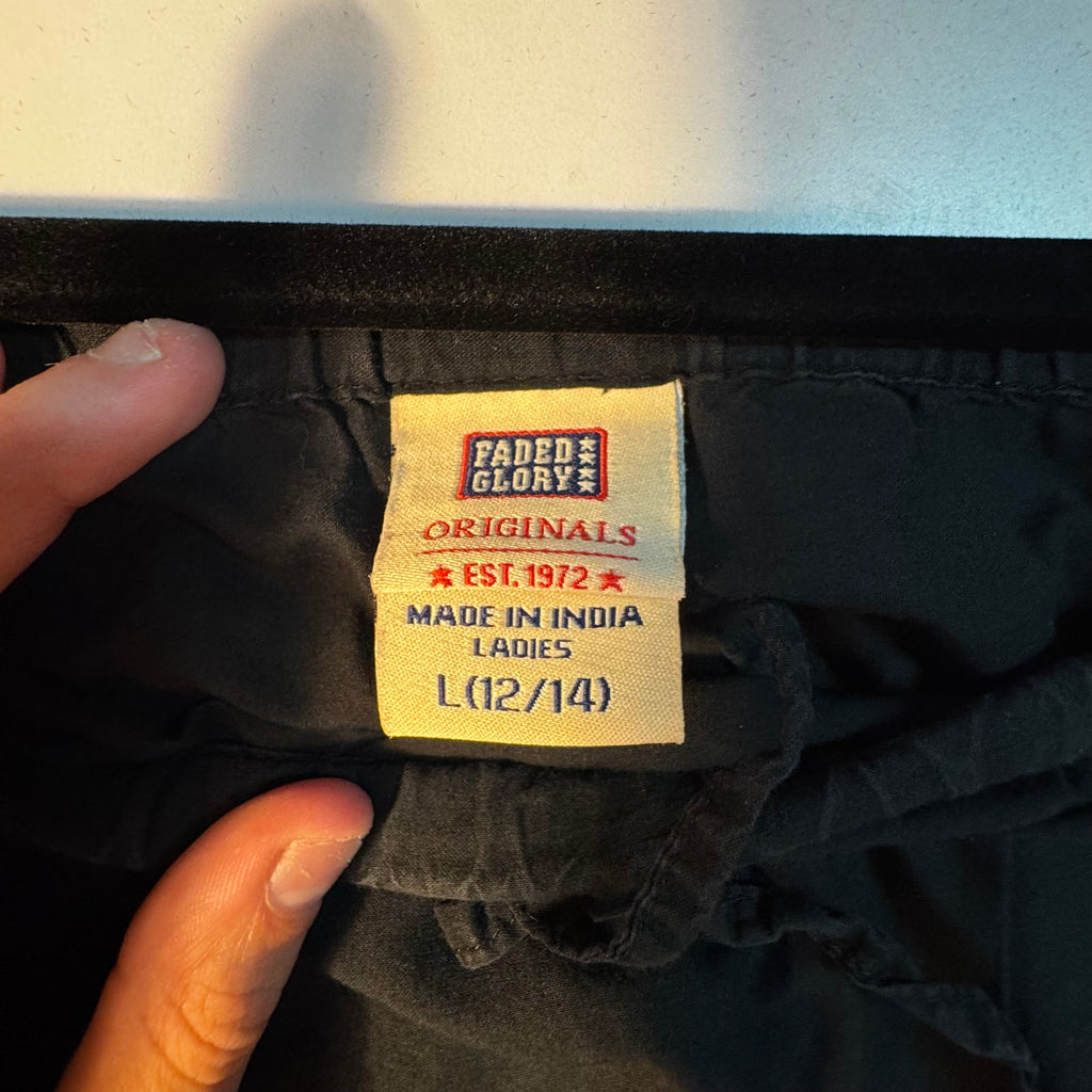 Faded Glory Black Boho Skirt y2k