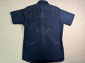 Navy Work Shirt Hand-Painted One-of-One / Desert Diamond Art