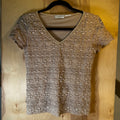 Worthington Beige Lace T-shirt early 2000s