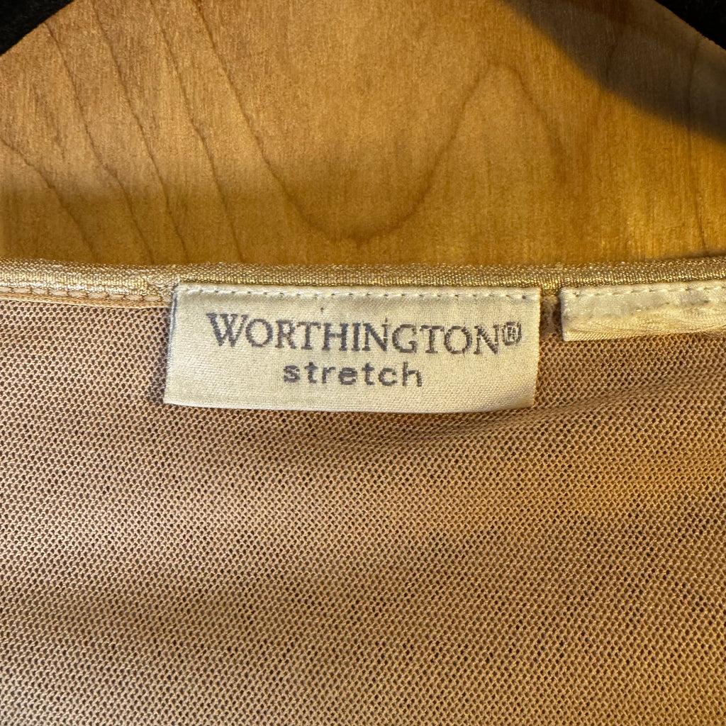 Worthington Beige Lace T-shirt early 2000s