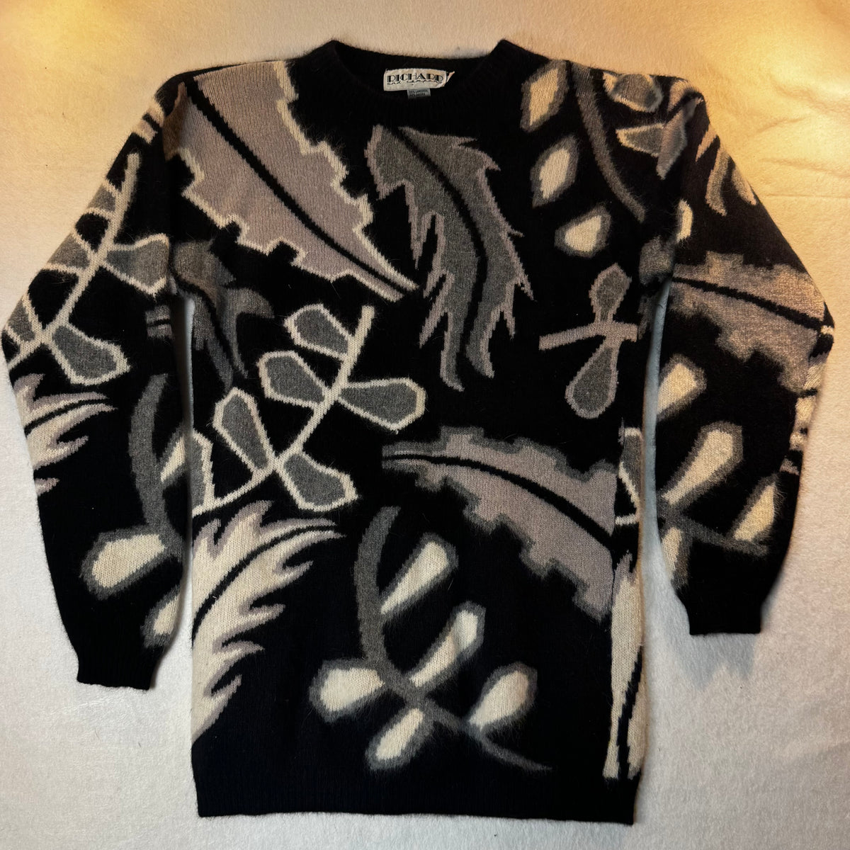 1980s Angora Abstract Sweater