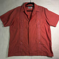 Vintage Salmon Guayabera by Haband