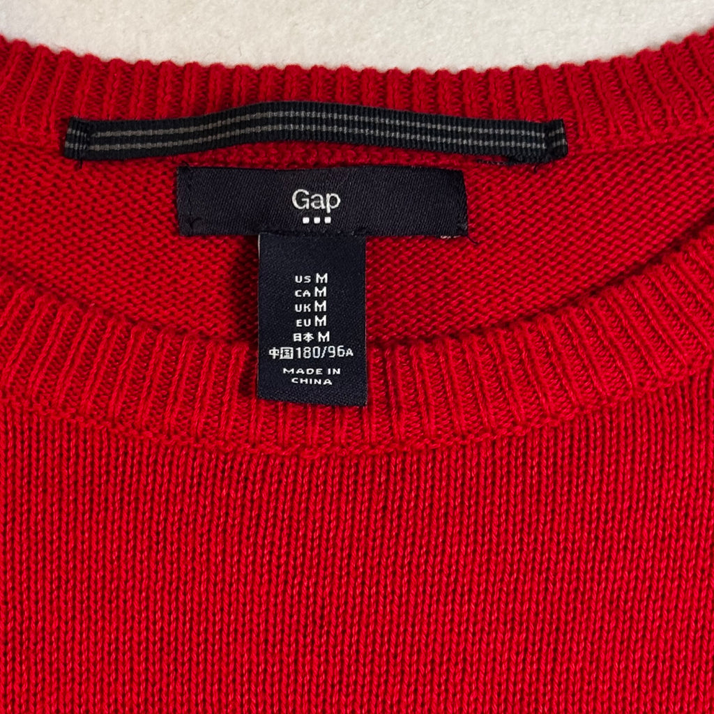 Gap Chest-Stripe Cotton Crewneck Sweater