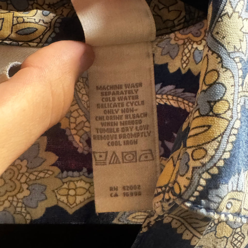 Liz Claiborne Blue Paisley Camp Shirt