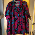 VTG Blue Red Paisley Blouse 1980s