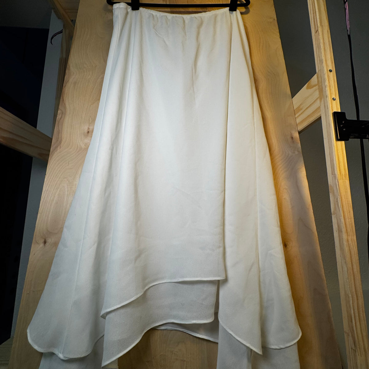 MSK Ivory Handkerchief Hem skirt late 90s