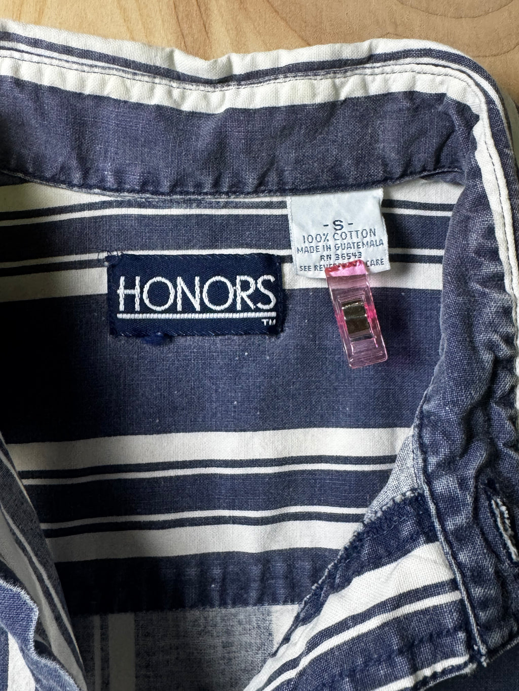 Honors Blue Striped Button-Up