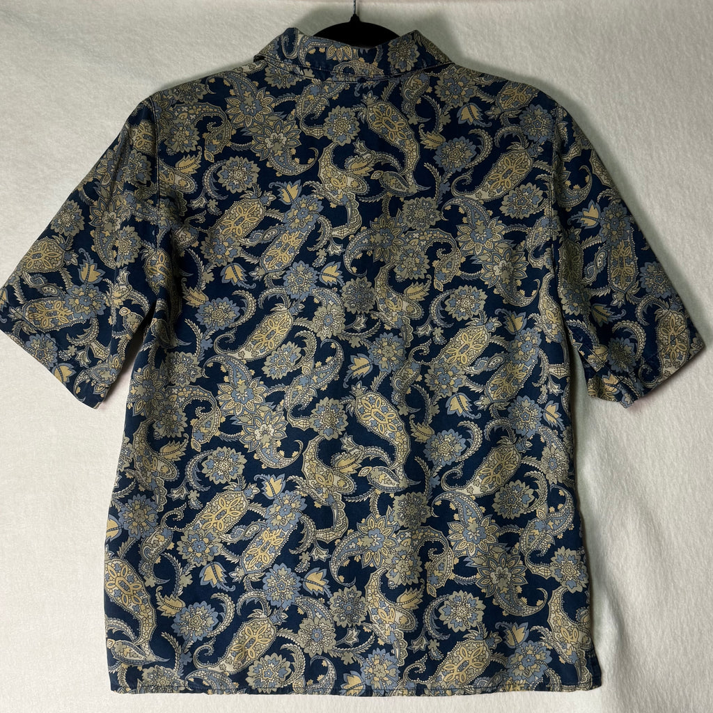 Liz Claiborne Blue Paisley Camp Shirt