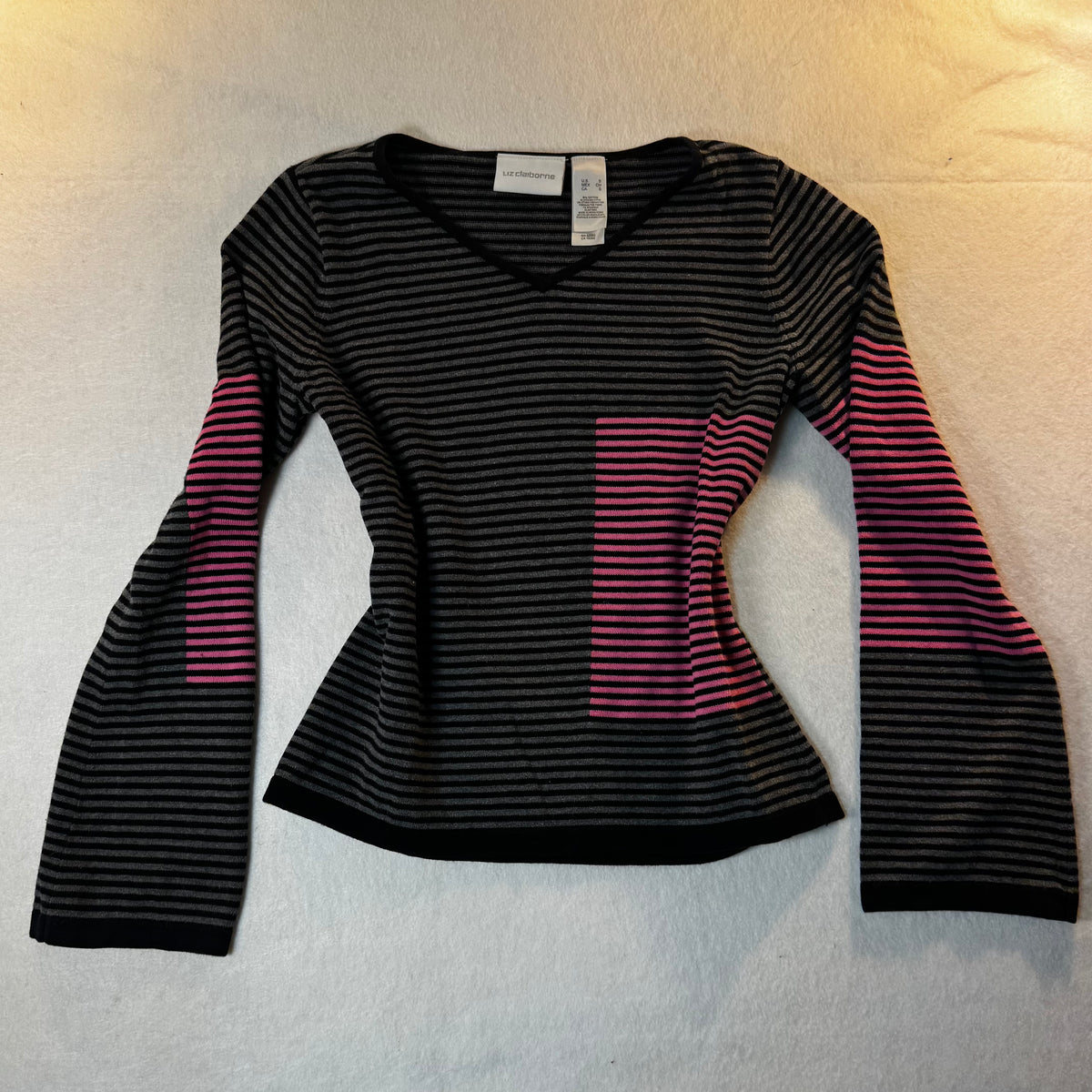 Y2K vibez Liz Claiborne Striped Knit Top