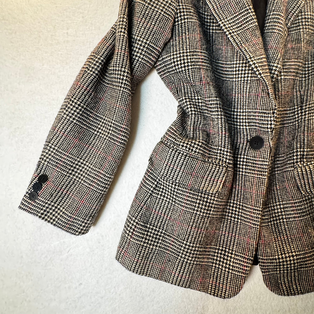 Liz Claiborne Plaid Wool Blazer 1990s