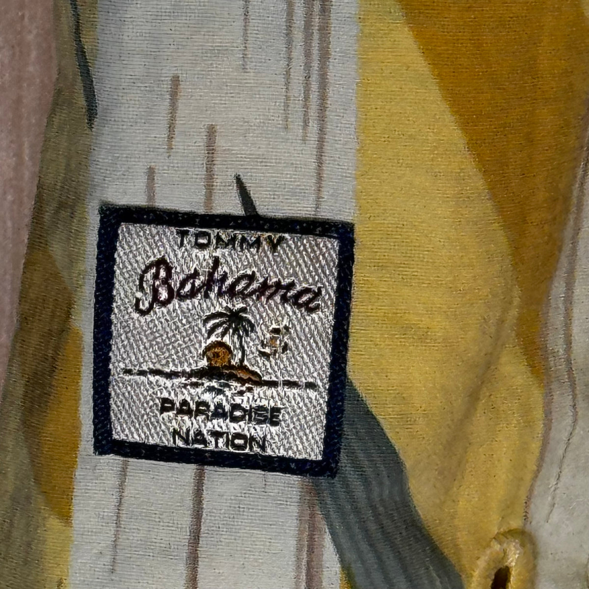 Tommy Bahama Yellow Bamboo Swim Trunks y2k