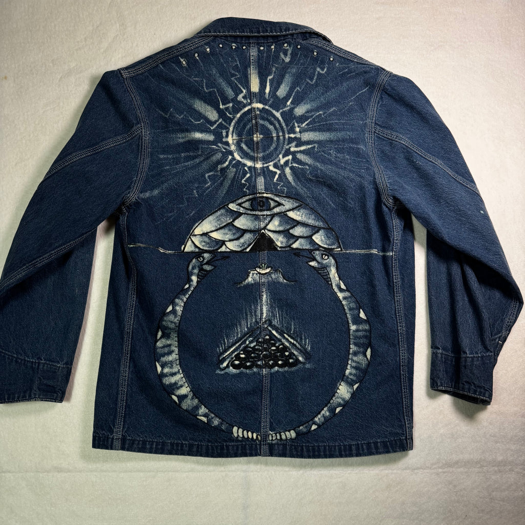 Carhartt Hand-Painted Denim Chore Coat / One of a Kind