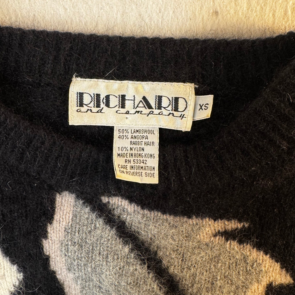 1980s Angora Abstract Sweater