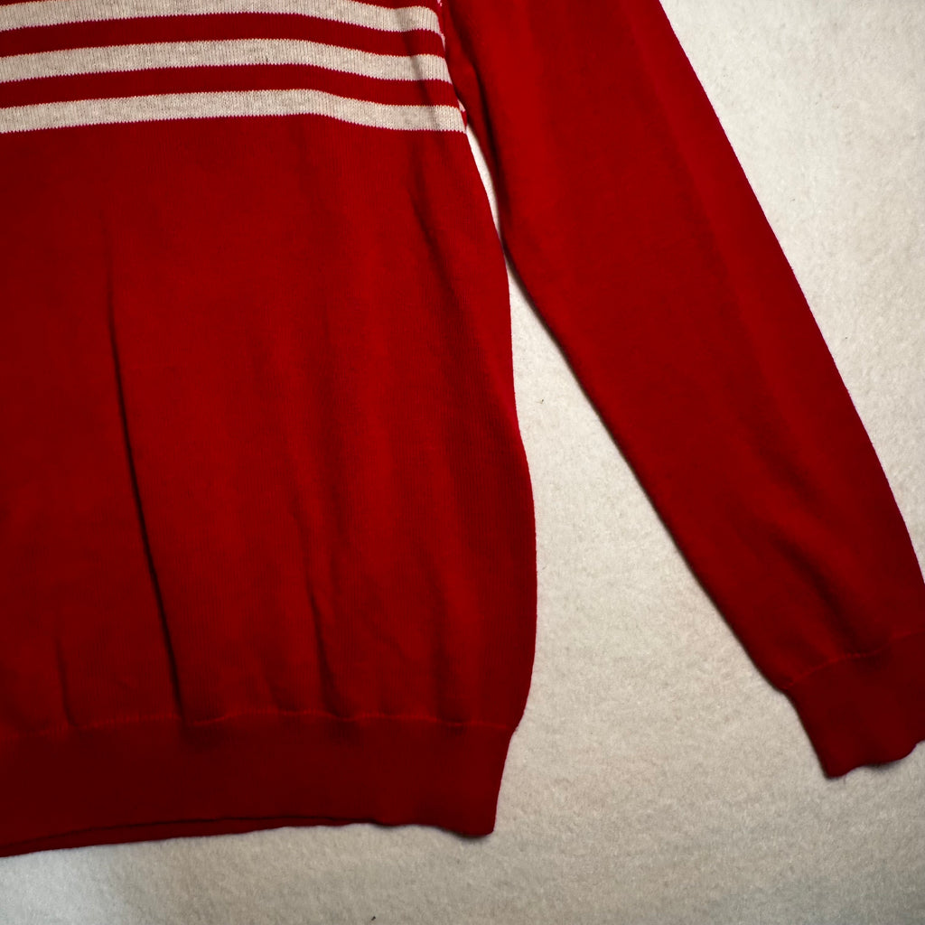 Gap Chest-Stripe Cotton Crewneck Sweater