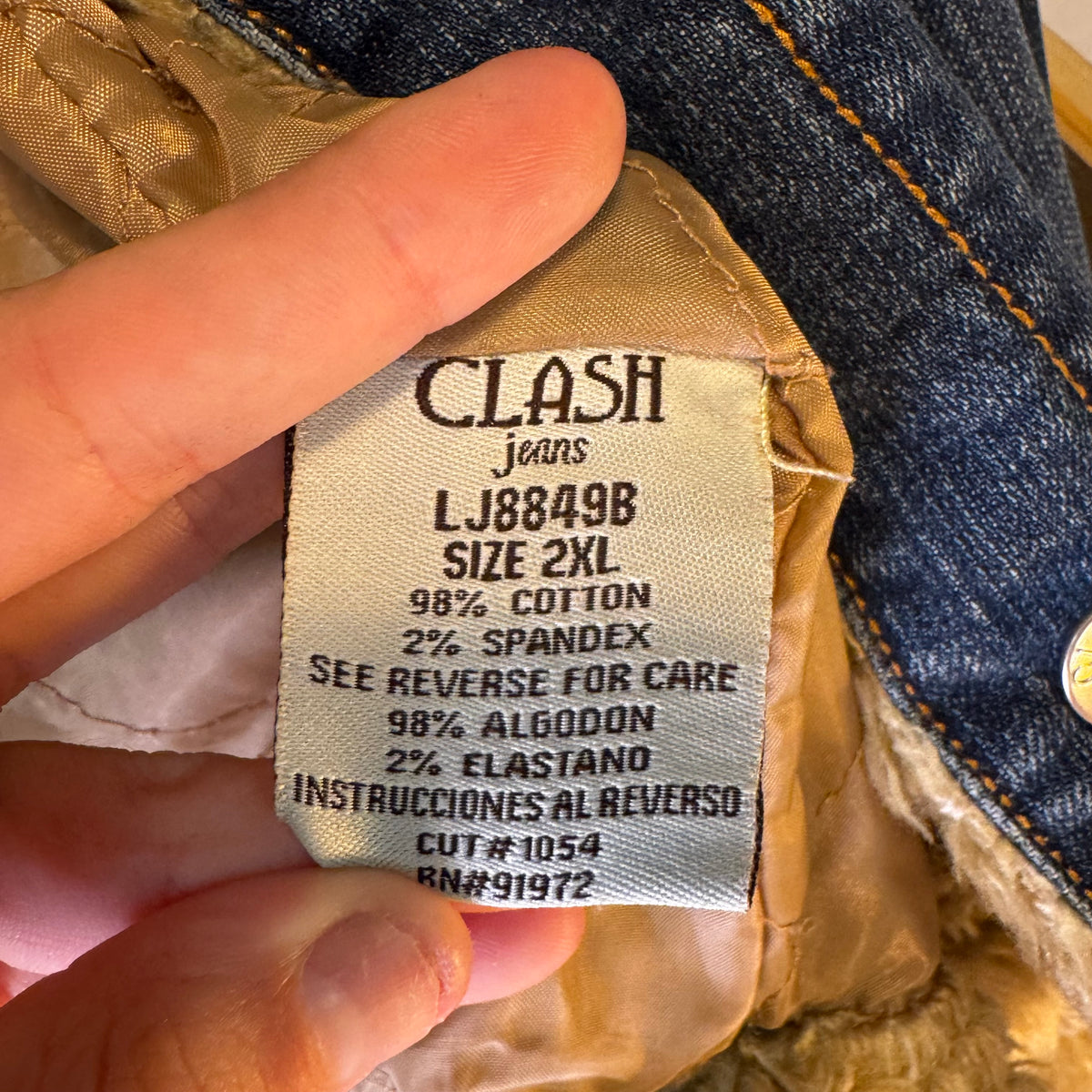 Clash Lined Denim Jacket y2k