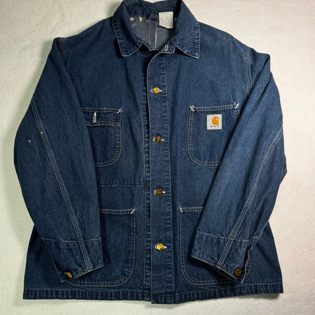Carhartt Hand-Painted Denim Chore Coat / One of a Kind