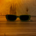 Retro Lime Green Rectangular Sunglasses